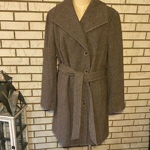 Covington Gray Belted Trench Coat
